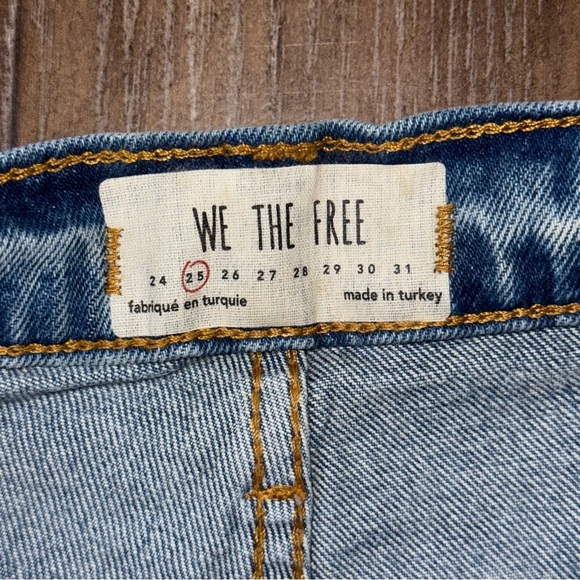Free People We The Free Stella Hi Rise Slim Straight Jean blue Distressed - Picture 13 of 13